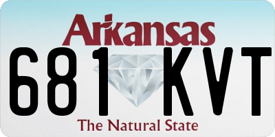 AR license plate 681KVT