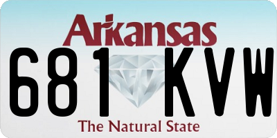 AR license plate 681KVW