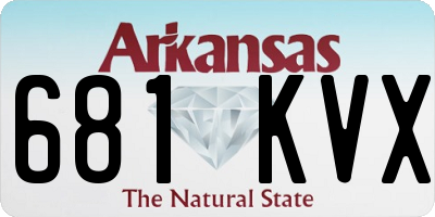 AR license plate 681KVX