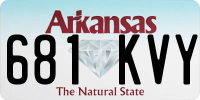 AR license plate 681KVY