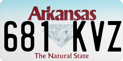 AR license plate 681KVZ