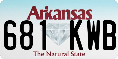 AR license plate 681KWB