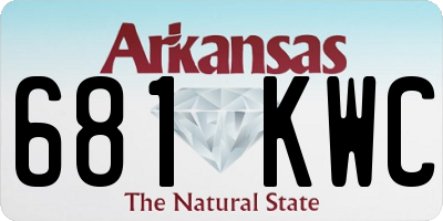 AR license plate 681KWC