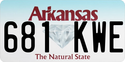 AR license plate 681KWE