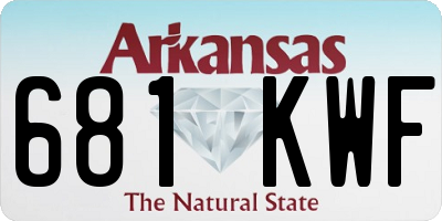 AR license plate 681KWF