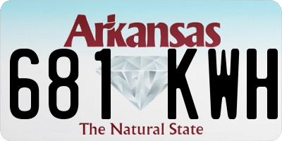 AR license plate 681KWH