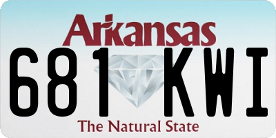 AR license plate 681KWI