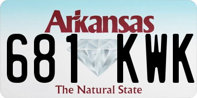 AR license plate 681KWK