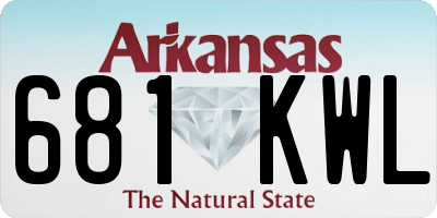 AR license plate 681KWL