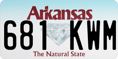 AR license plate 681KWM