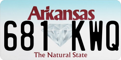 AR license plate 681KWQ