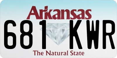 AR license plate 681KWR