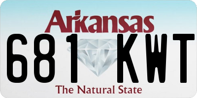 AR license plate 681KWT