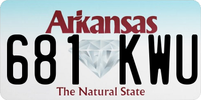 AR license plate 681KWU