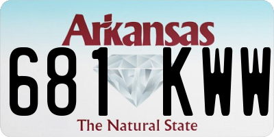 AR license plate 681KWW