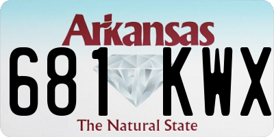 AR license plate 681KWX