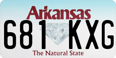 AR license plate 681KXG