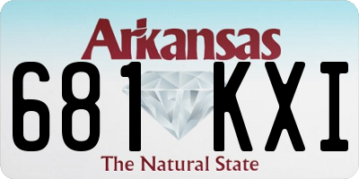 AR license plate 681KXI