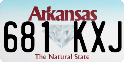AR license plate 681KXJ