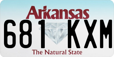 AR license plate 681KXM