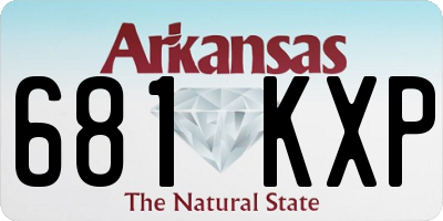 AR license plate 681KXP