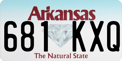 AR license plate 681KXQ