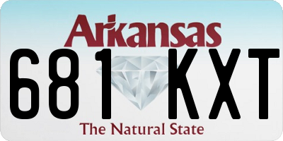 AR license plate 681KXT