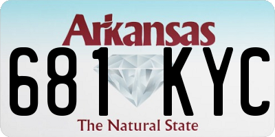 AR license plate 681KYC