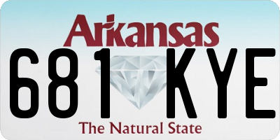 AR license plate 681KYE