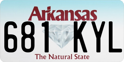 AR license plate 681KYL