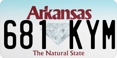 AR license plate 681KYM