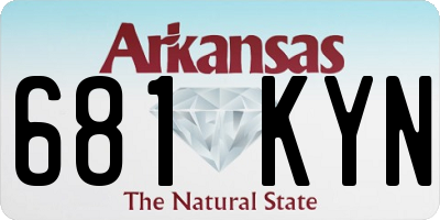 AR license plate 681KYN