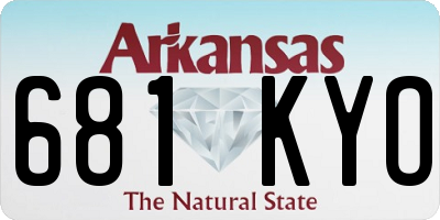 AR license plate 681KYO