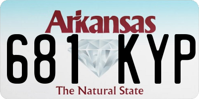 AR license plate 681KYP