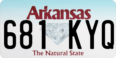 AR license plate 681KYQ