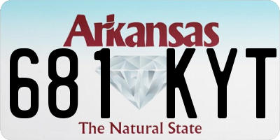 AR license plate 681KYT