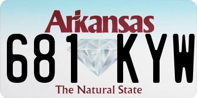 AR license plate 681KYW