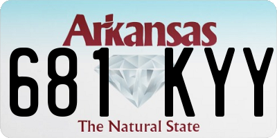 AR license plate 681KYY