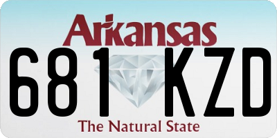 AR license plate 681KZD