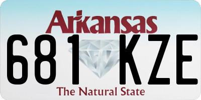 AR license plate 681KZE