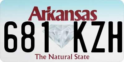 AR license plate 681KZH