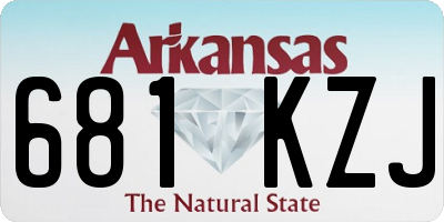 AR license plate 681KZJ