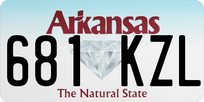 AR license plate 681KZL