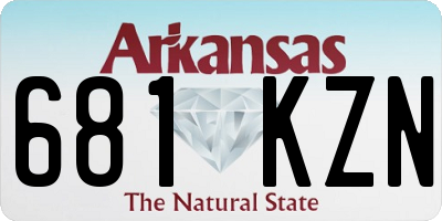 AR license plate 681KZN
