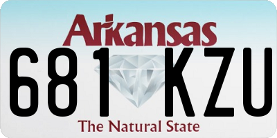 AR license plate 681KZU