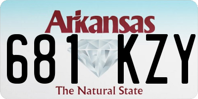AR license plate 681KZY