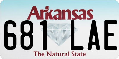AR license plate 681LAE