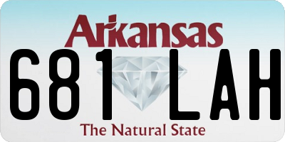 AR license plate 681LAH