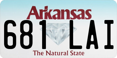 AR license plate 681LAI
