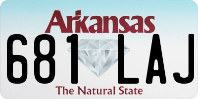 AR license plate 681LAJ